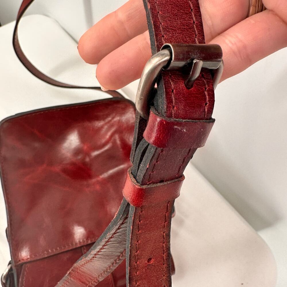 Patricia Nash Lari Oxblood Red Leather Crossbody Satchel Purse - Picture 10 of 13